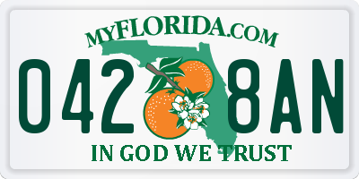 FL license plate 0428AN