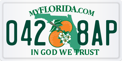 FL license plate 0428AP