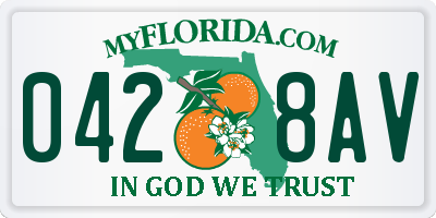 FL license plate 0428AV