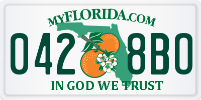 FL license plate 0428BO