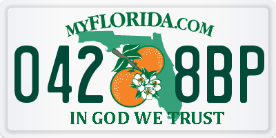 FL license plate 0428BP