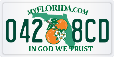 FL license plate 0428CD