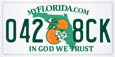 FL license plate 0428CK