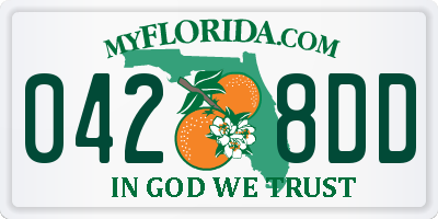FL license plate 0428DD