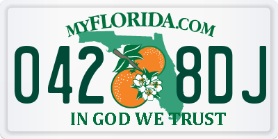 FL license plate 0428DJ