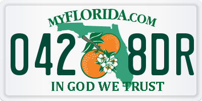 FL license plate 0428DR