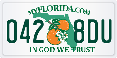 FL license plate 0428DU