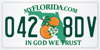 FL license plate 0428DV