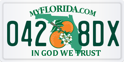 FL license plate 0428DX