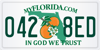 FL license plate 0428ED