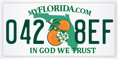 FL license plate 0428EF