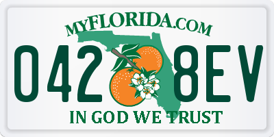 FL license plate 0428EV