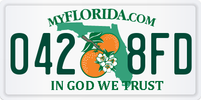 FL license plate 0428FD