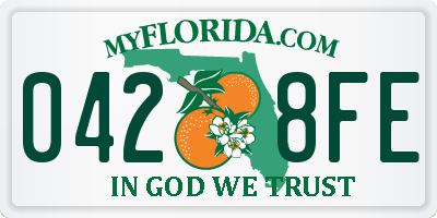 FL license plate 0428FE