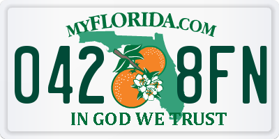 FL license plate 0428FN