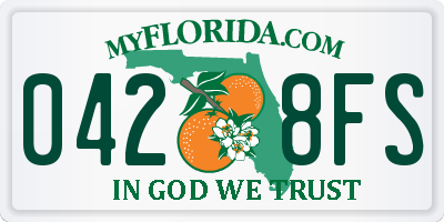 FL license plate 0428FS
