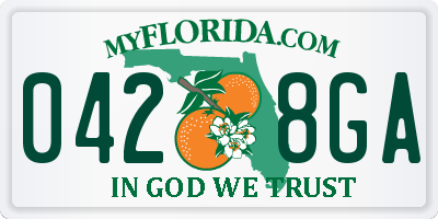 FL license plate 0428GA