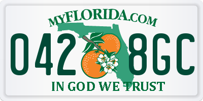 FL license plate 0428GC
