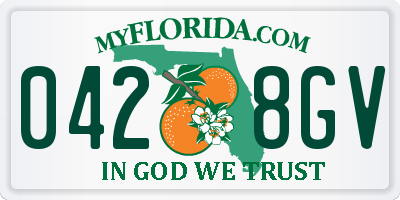 FL license plate 0428GV