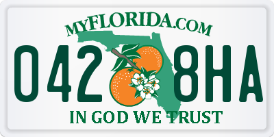 FL license plate 0428HA