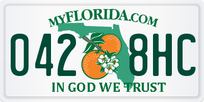 FL license plate 0428HC