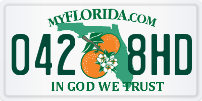 FL license plate 0428HD