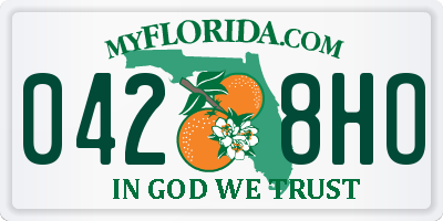 FL license plate 0428HO