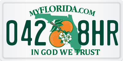 FL license plate 0428HR