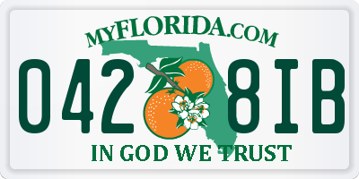 FL license plate 0428IB