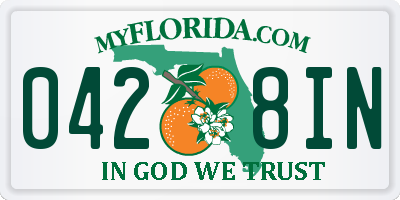 FL license plate 0428IN