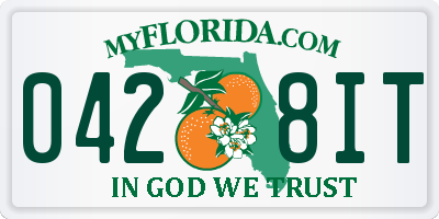 FL license plate 0428IT