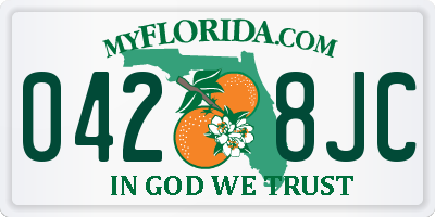 FL license plate 0428JC