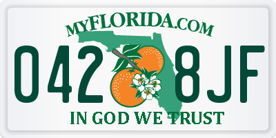 FL license plate 0428JF