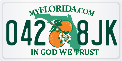 FL license plate 0428JK