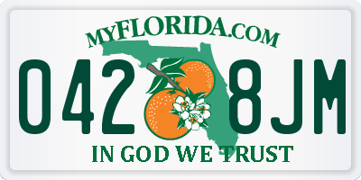 FL license plate 0428JM