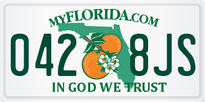 FL license plate 0428JS