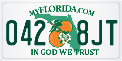 FL license plate 0428JT