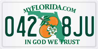FL license plate 0428JU