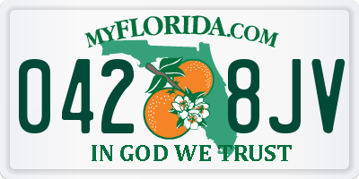 FL license plate 0428JV