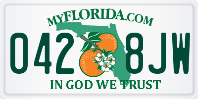 FL license plate 0428JW