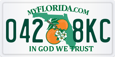 FL license plate 0428KC
