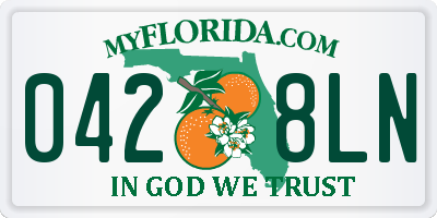 FL license plate 0428LN