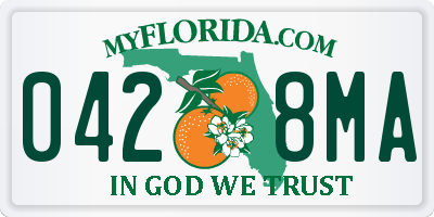 FL license plate 0428MA