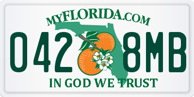 FL license plate 0428MB