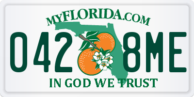 FL license plate 0428ME