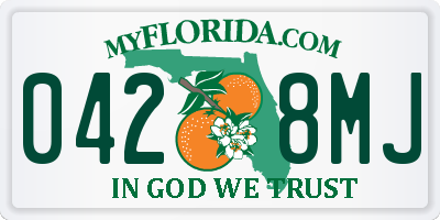 FL license plate 0428MJ