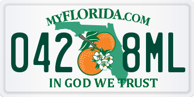 FL license plate 0428ML