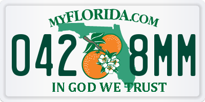 FL license plate 0428MM