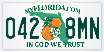 FL license plate 0428MN