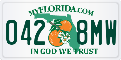 FL license plate 0428MW